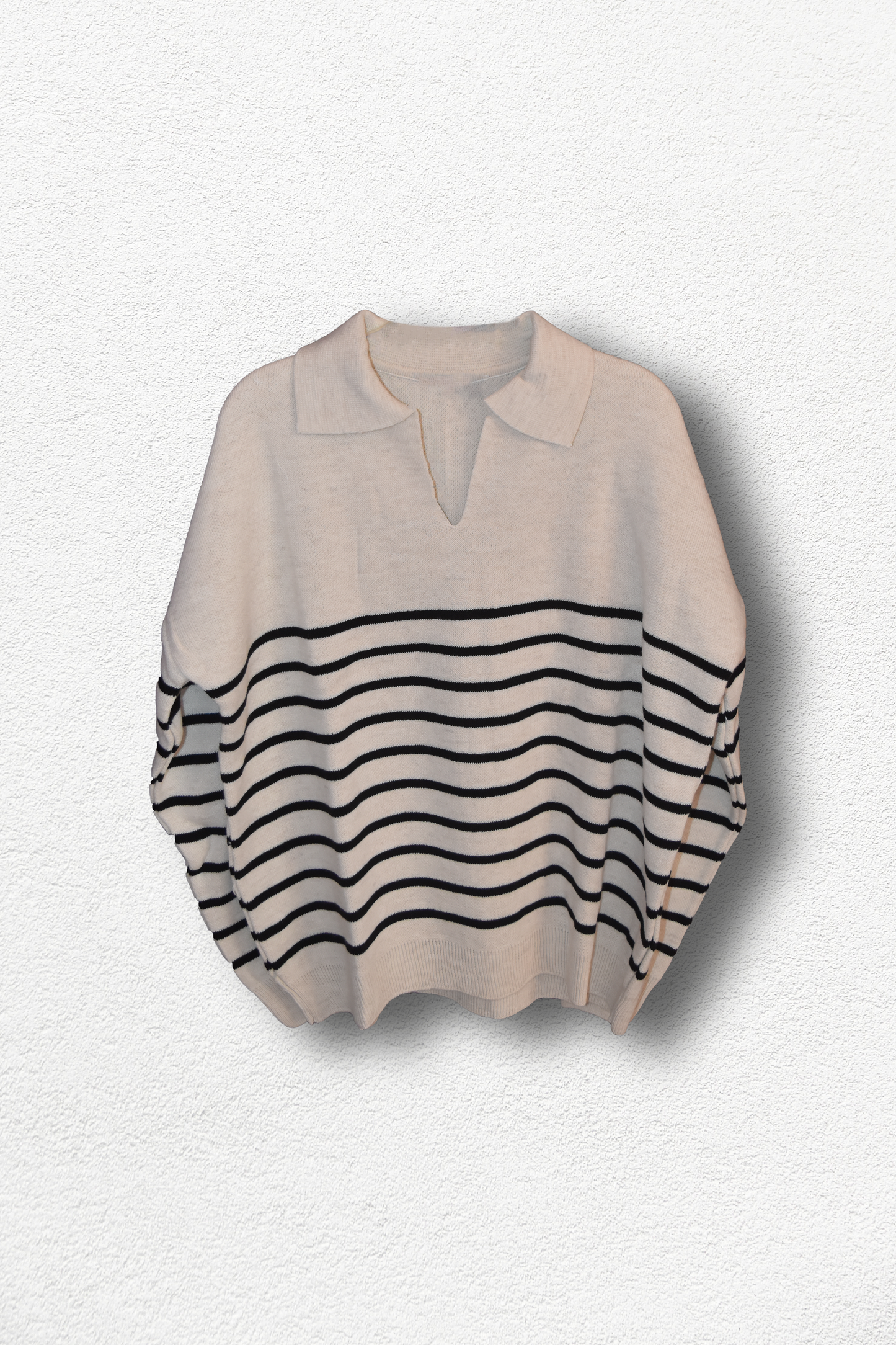 Pull Beige À Rayures