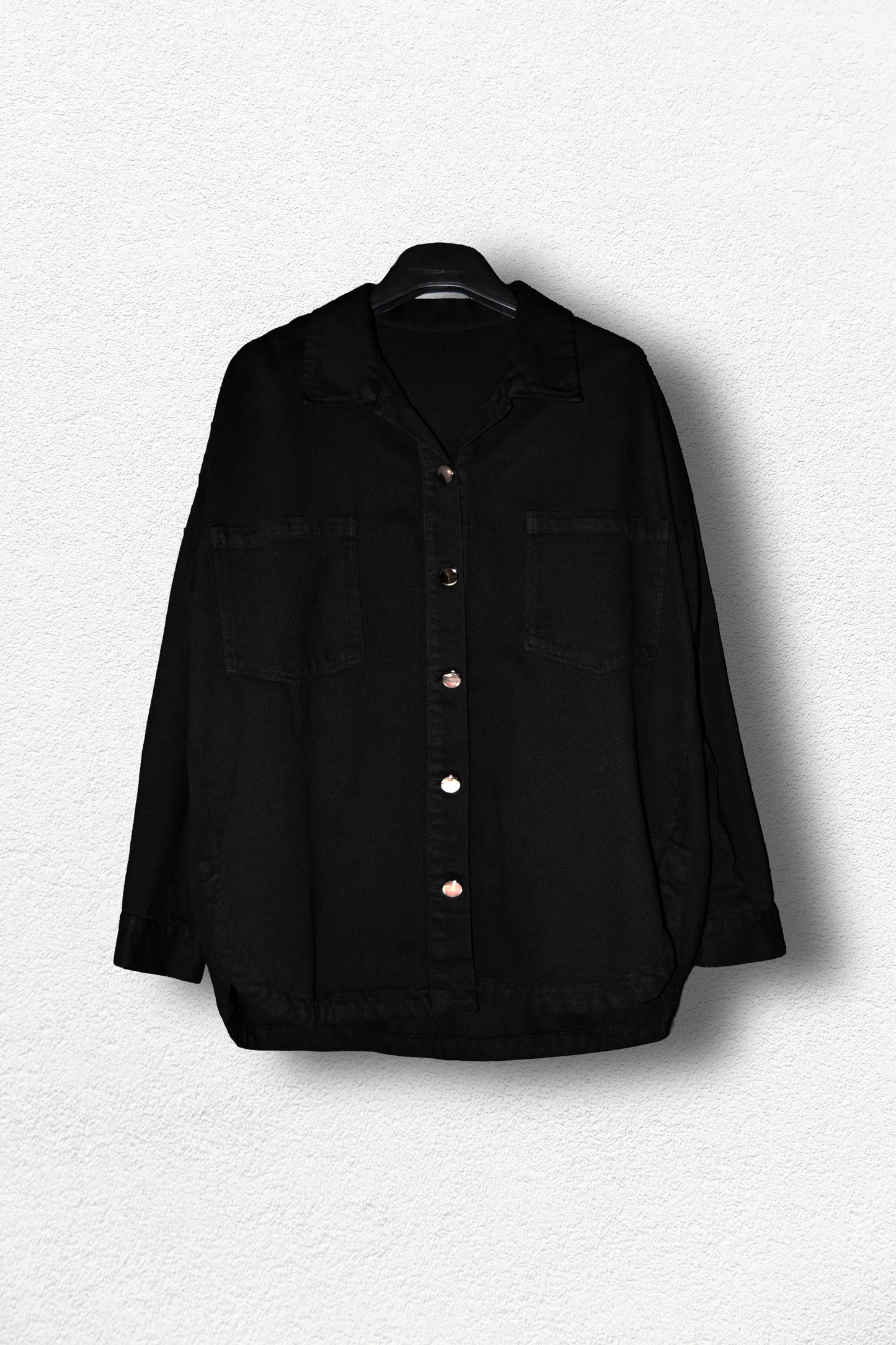 Veste en denim Noir Over size
