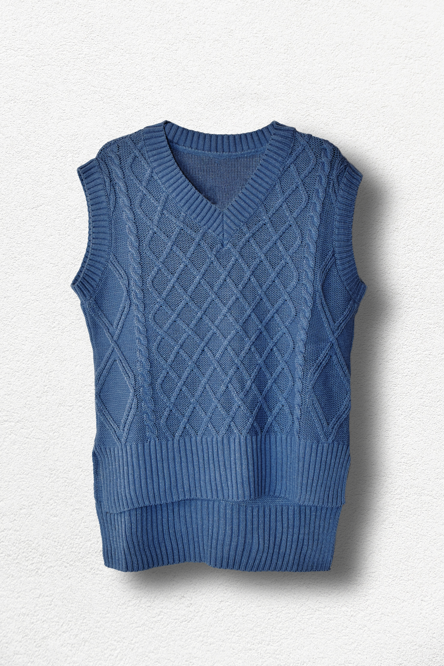 Gilet en tricot bleu