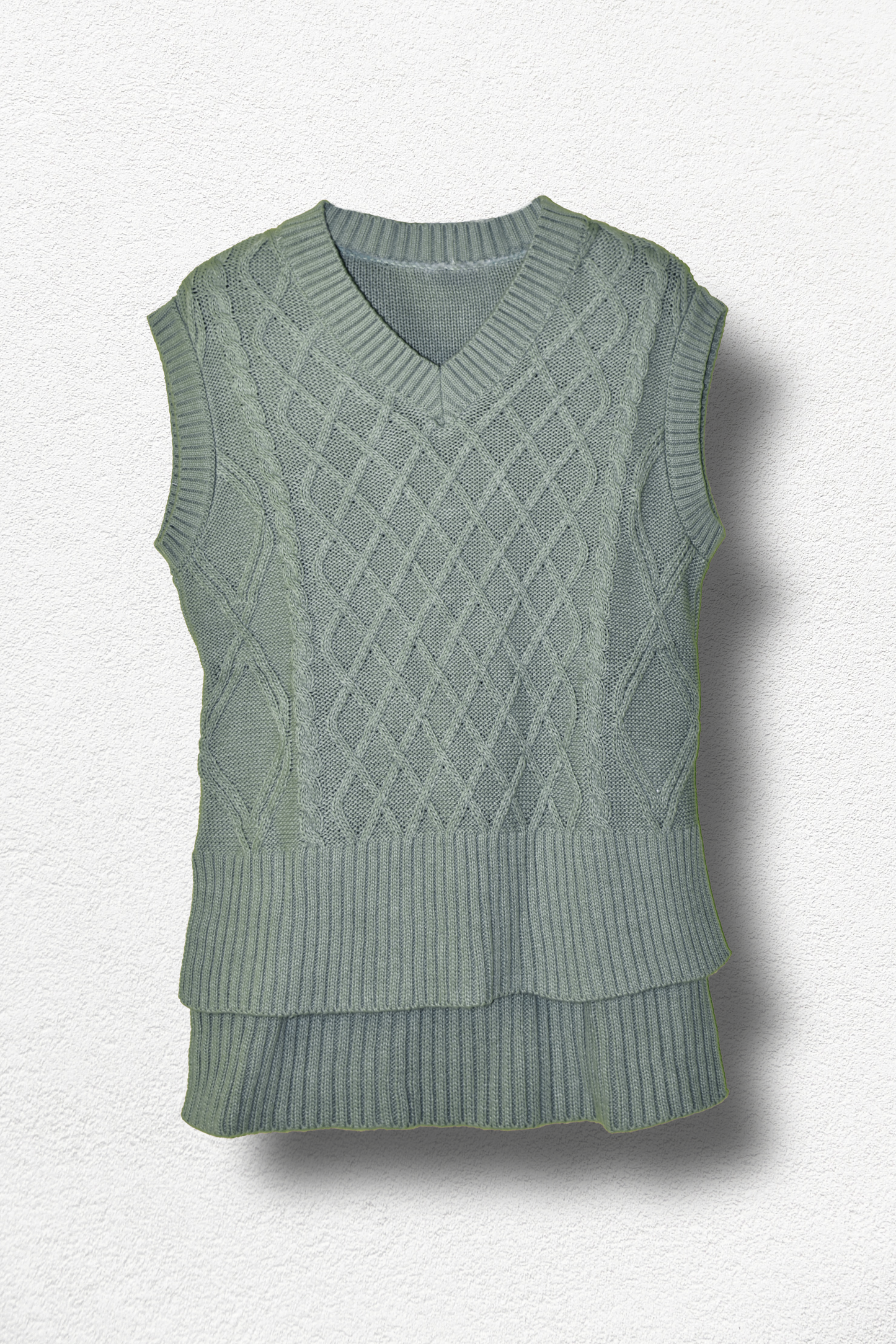 Gilet en tricot vert
