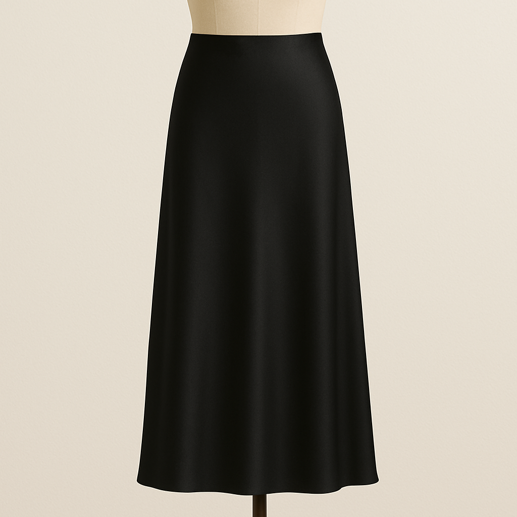 Jupe satin noire