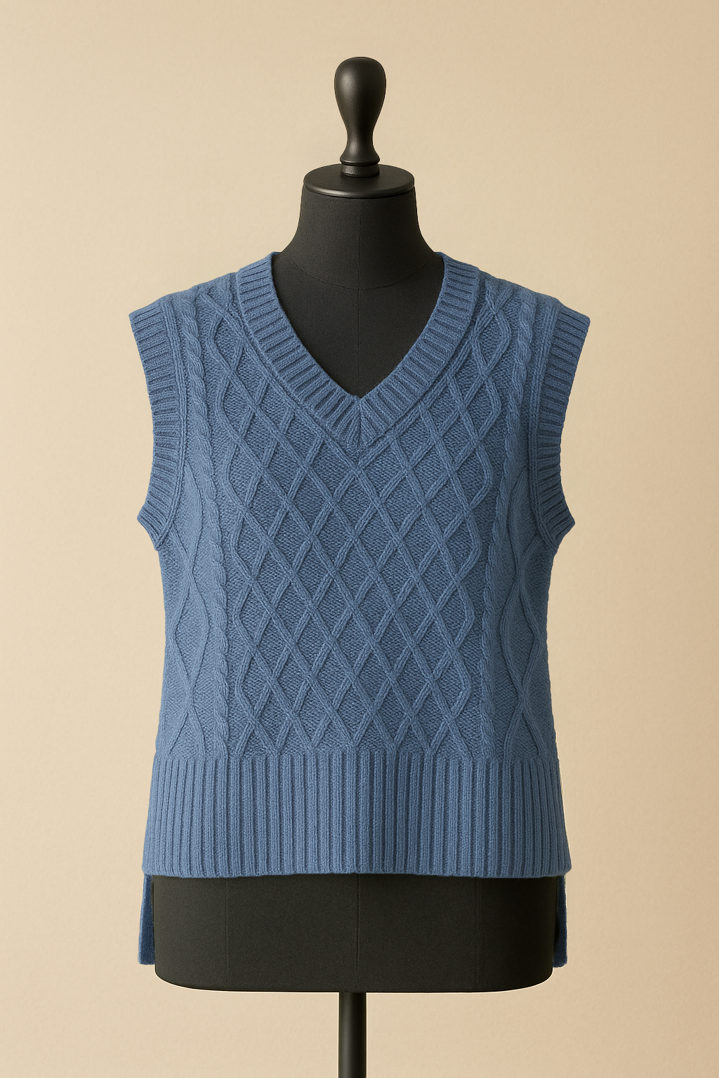 Gilet en tricot bleu