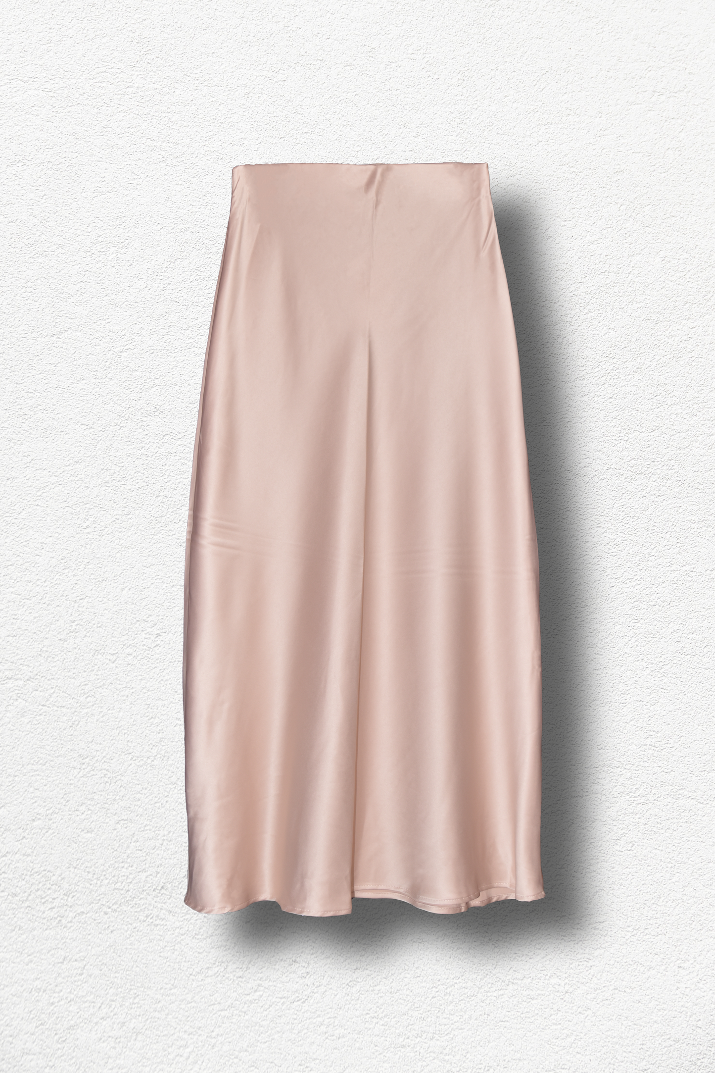 Jupe Longue Satin Rose Nude