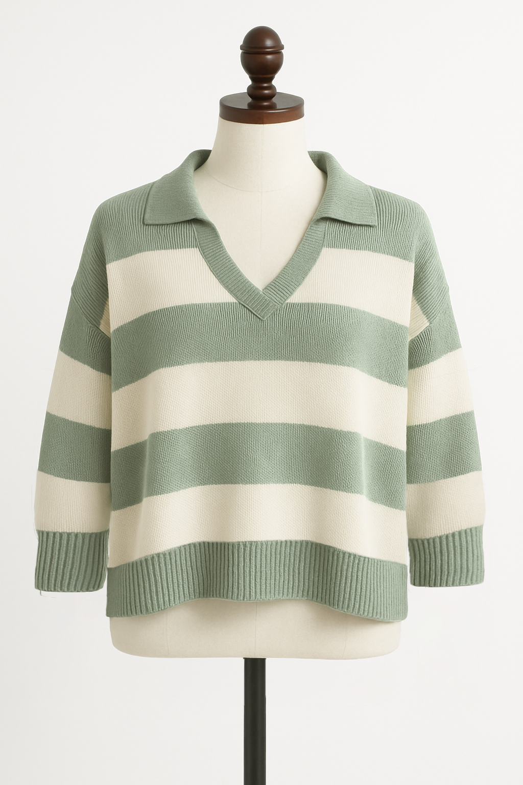 Pull Vert À Rayures
