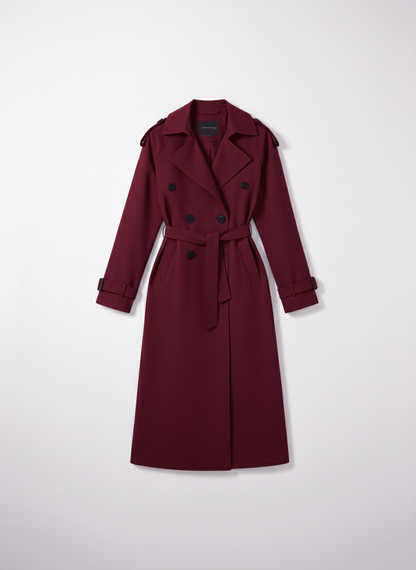 Manteau Trench Bordeaux