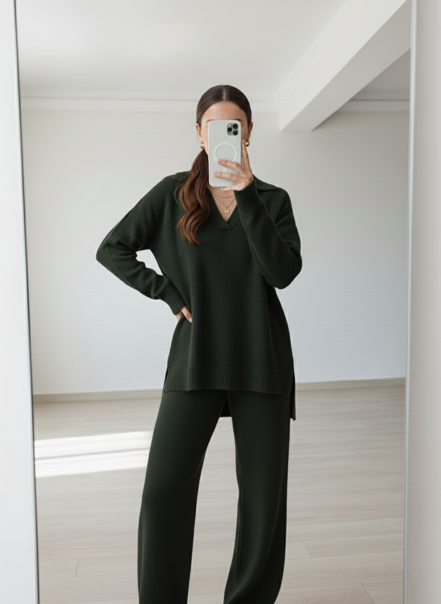 Ensemble en laine 2 pièces Vert