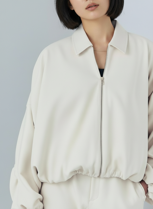 Bomber Crème Zippé