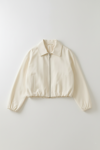 Bomber Crème Zippé