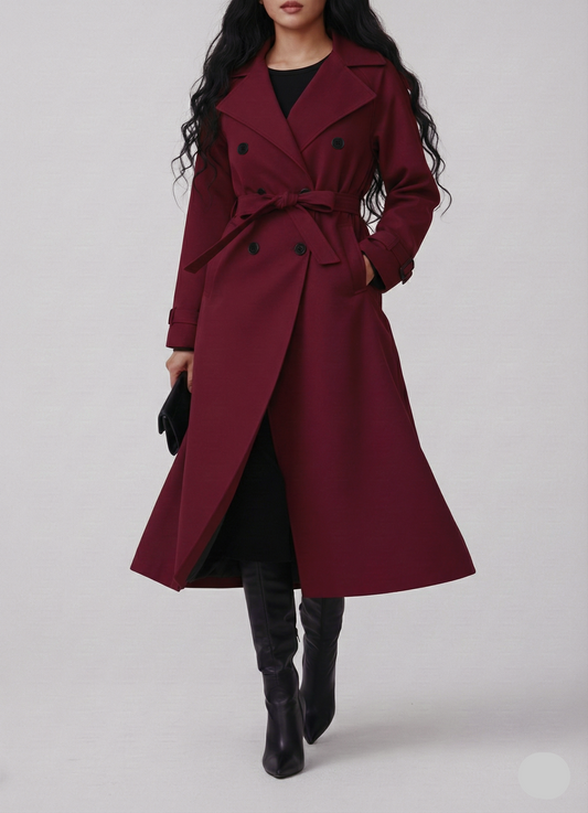 Manteau Trench Bordeaux