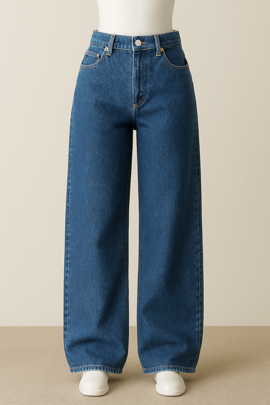 Jean droit - Denim bleu