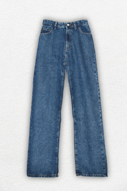 Jean droit - Denim bleu