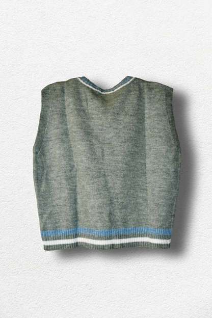 Gilet vert rayé