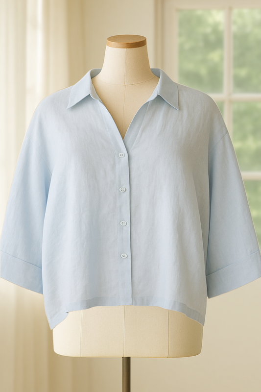 Chemise Bleu Clair Manches Tombantes (Oversize)