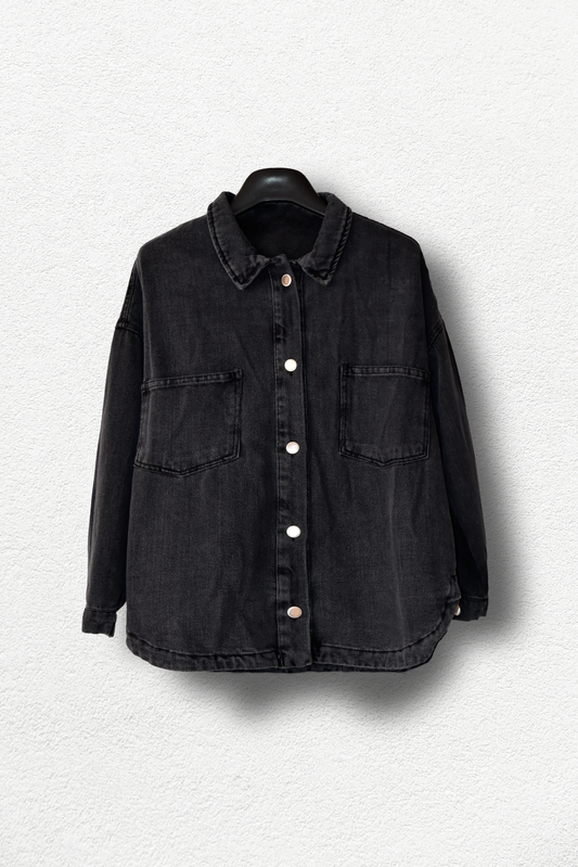 Veste en denim Gris