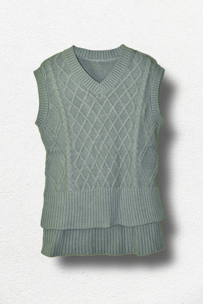 Gilet en tricot vert