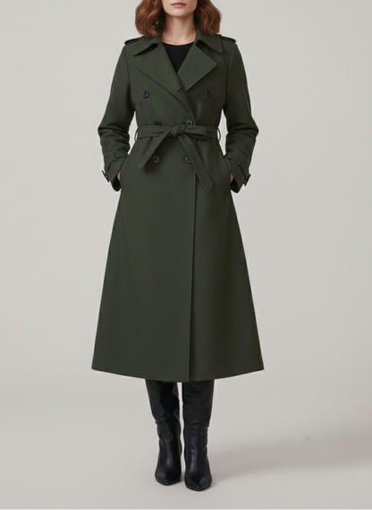 Manteau Trench vert