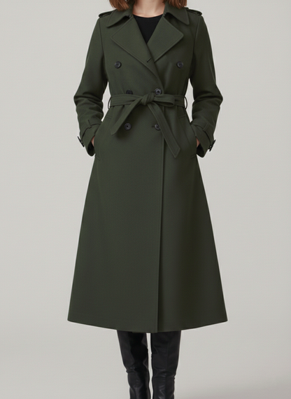 Manteau Trench vert