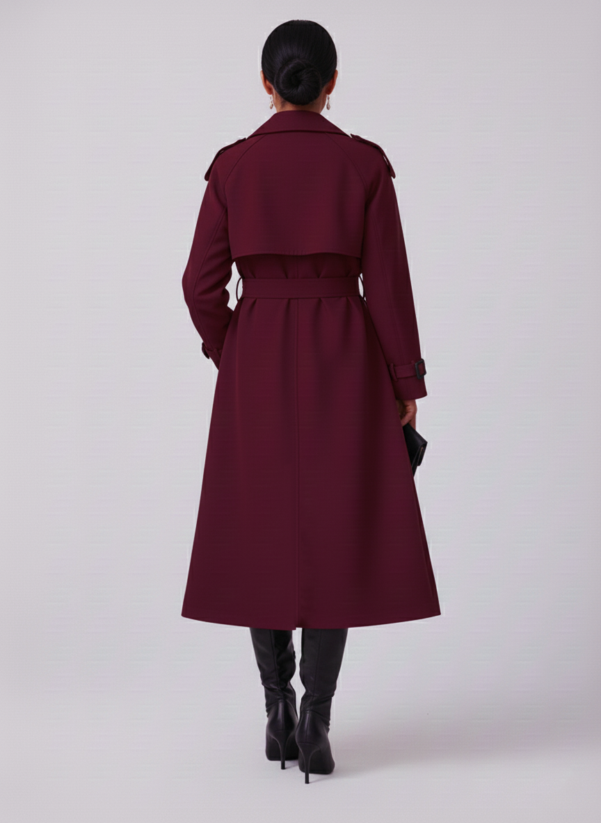 Manteau Trench Bordeaux