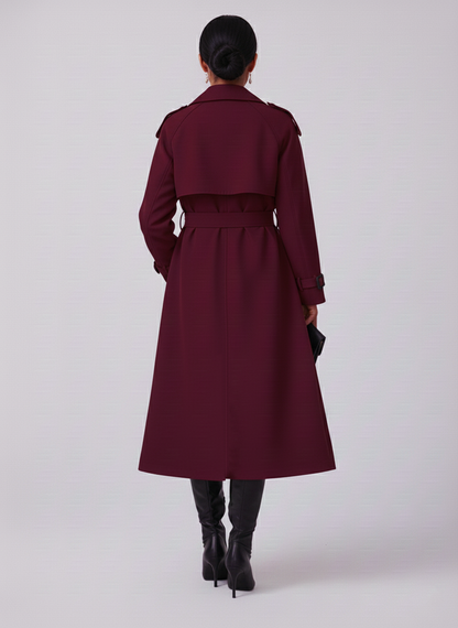 Manteau Trench Bordeaux