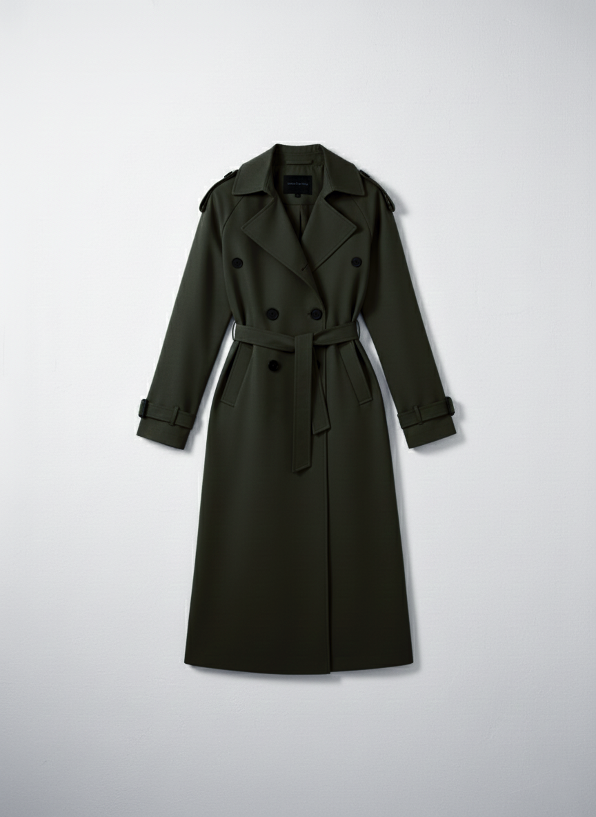 Manteau Trench vert