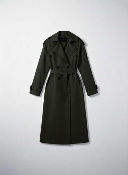 Manteau Trench vert