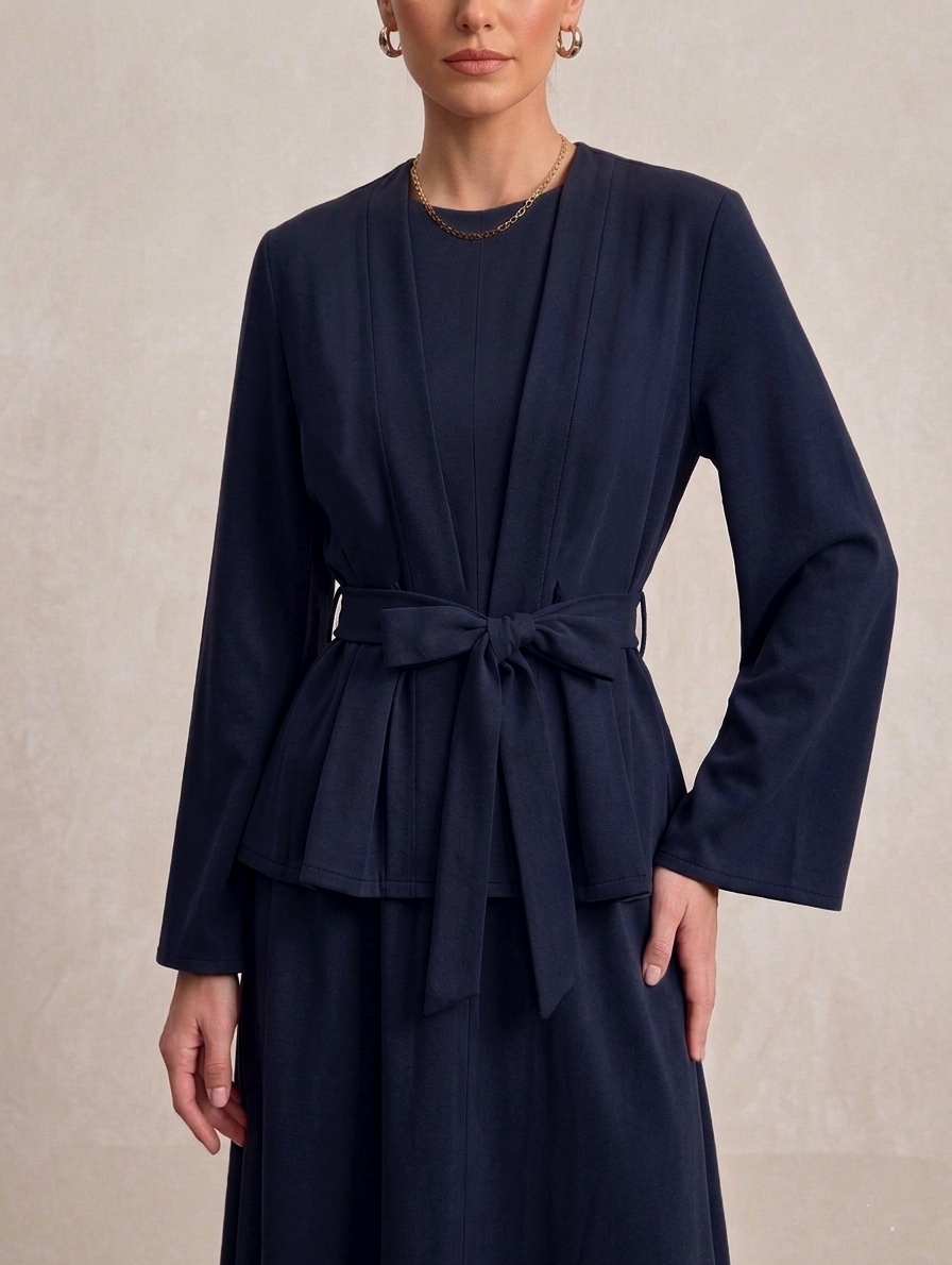 Ensemble 2 pièces Robe et Veste en Bleu