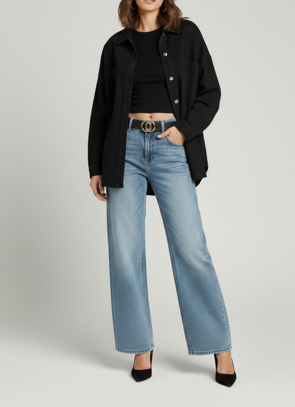 Veste Noir Over size