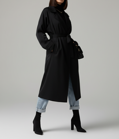 Manteau Trench Noir Manches tombantes