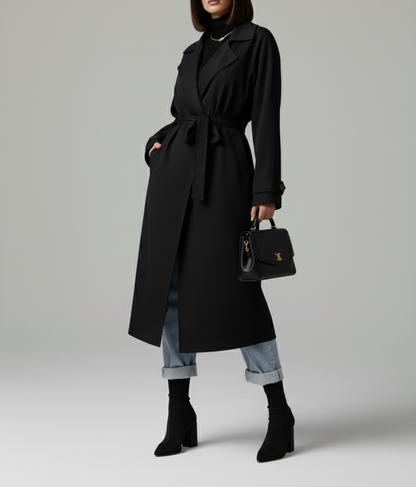 Manteau Trench Noir Manches tombantes