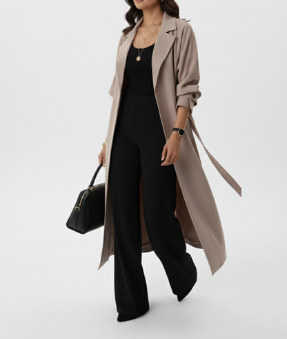 Manteau trench beige Manches tombantes