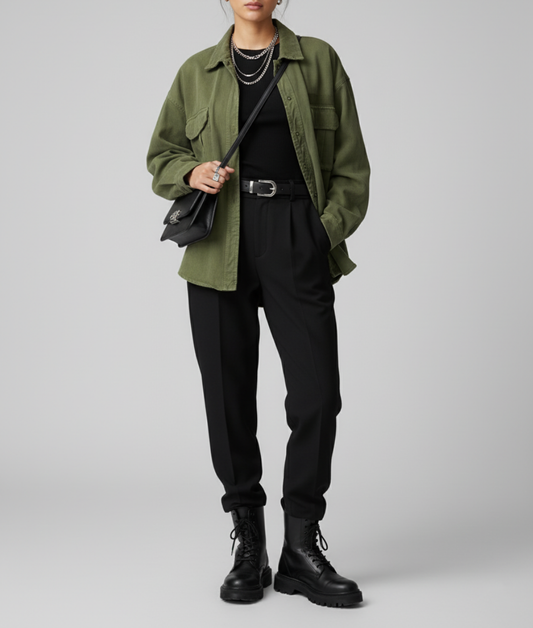 Veste vert militaire Over-size