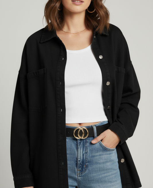 Veste Noir Over size