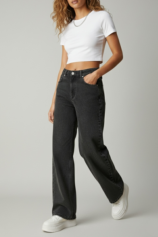 Jean droit Gris Foncé