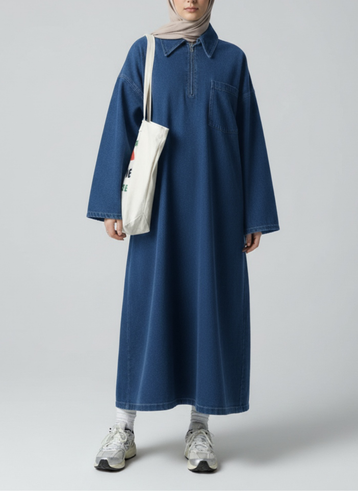 Robe oversize  maxi en denim