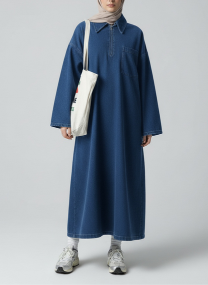 Robe oversize  maxi en denim