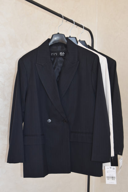 Blazer Veste Gris Rayée
