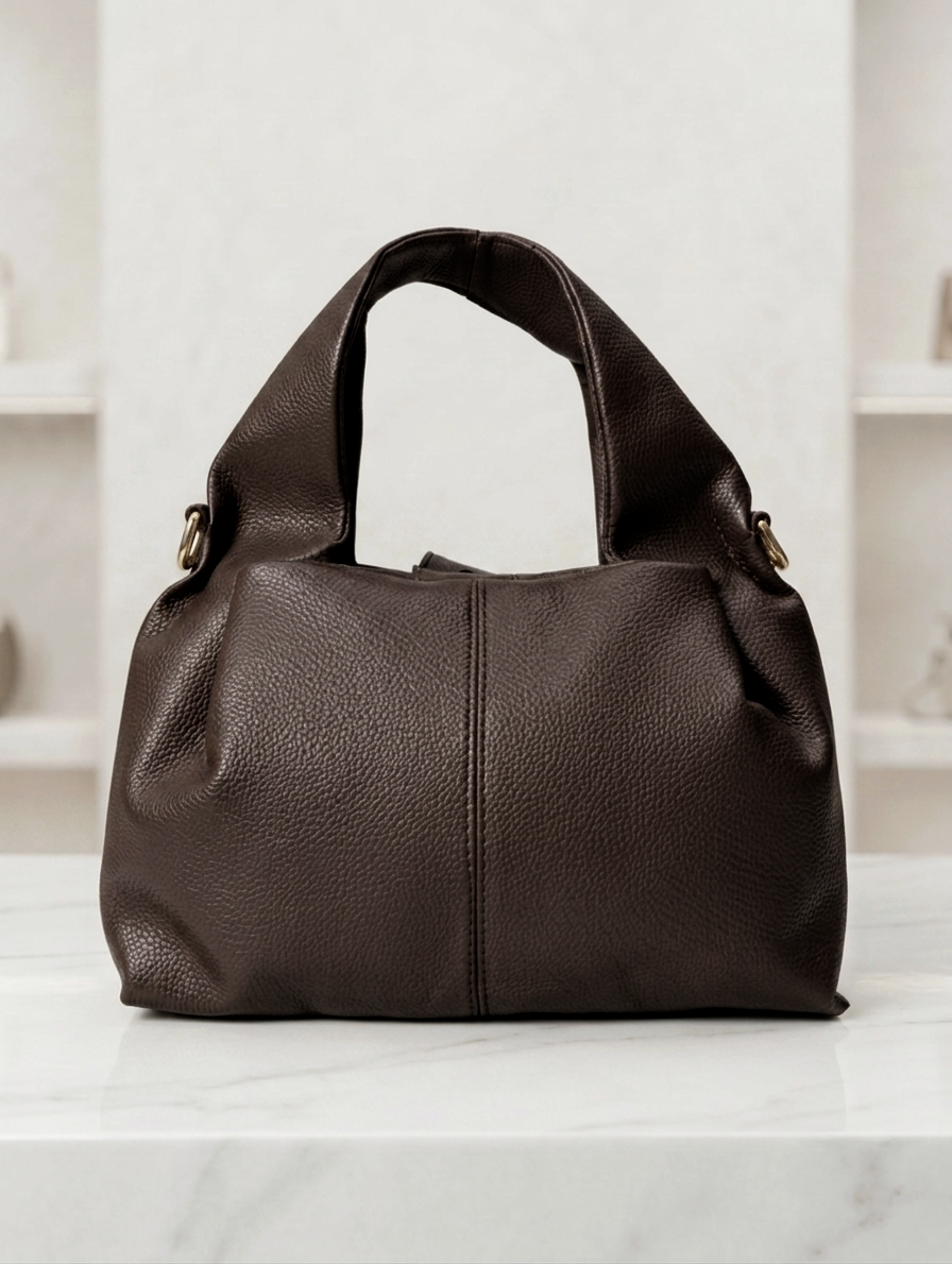 Sac à main Hobo Marron Foncé Petit