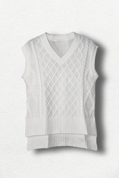 Gilet en tricot blanc