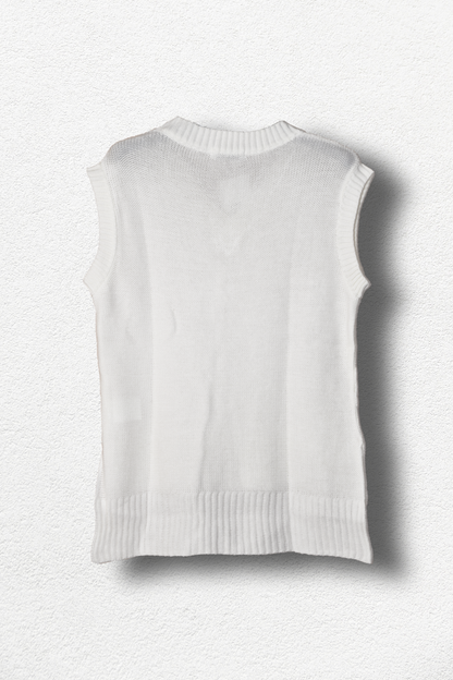 Gilet en tricot blanc