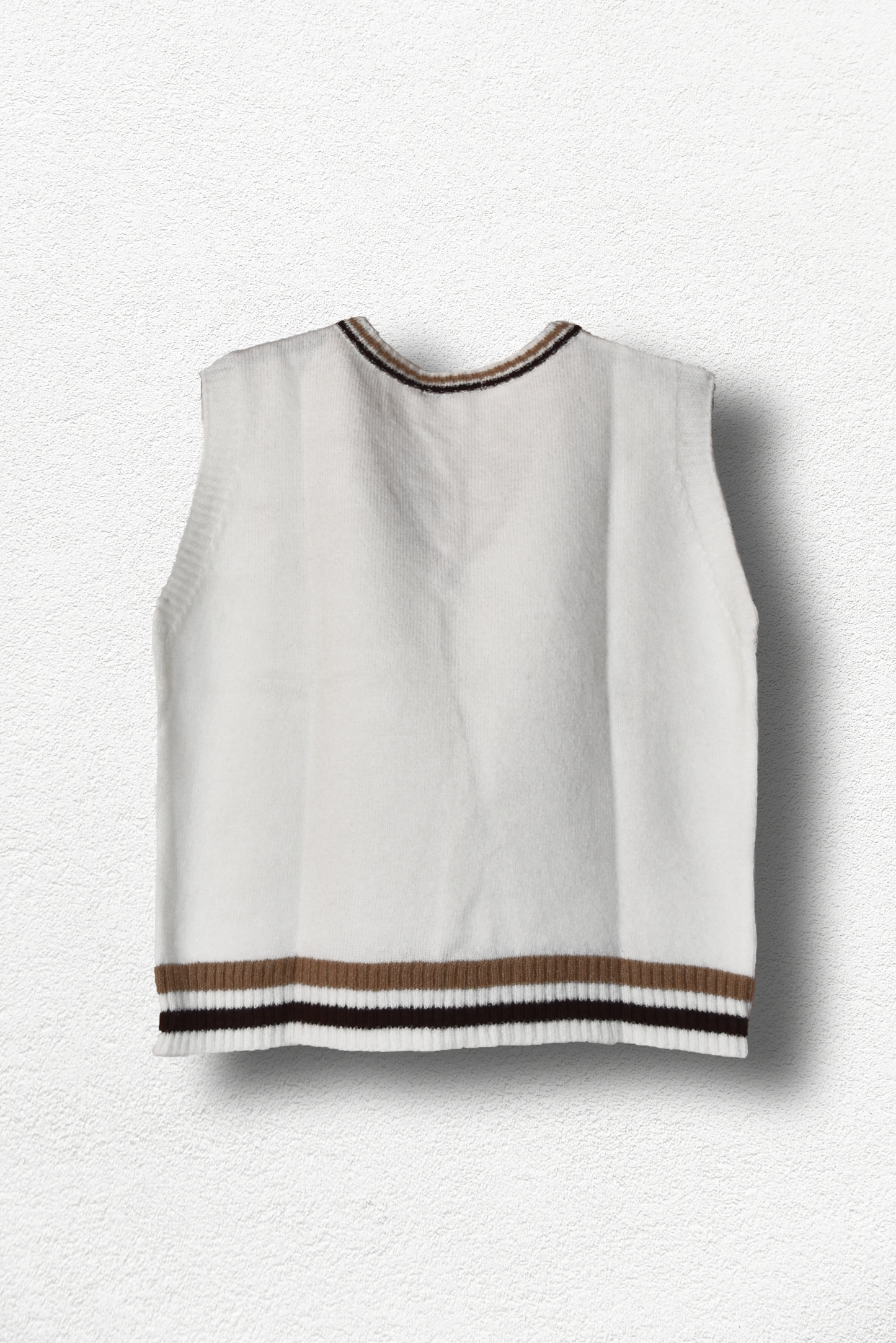Gilet blanc rayé