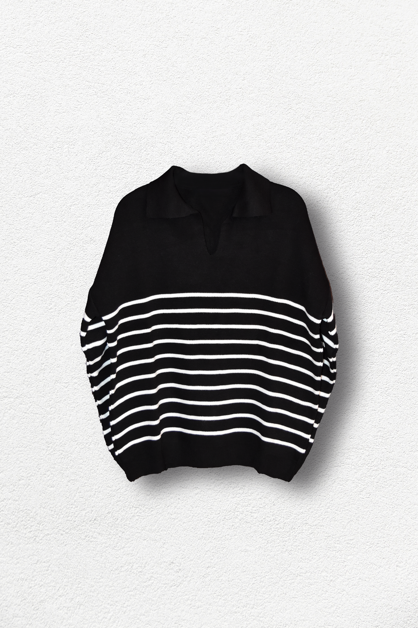 Pull Noir À Rayures