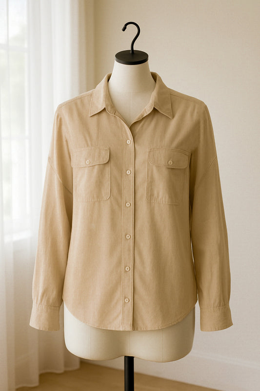 Chemise beige over-size
