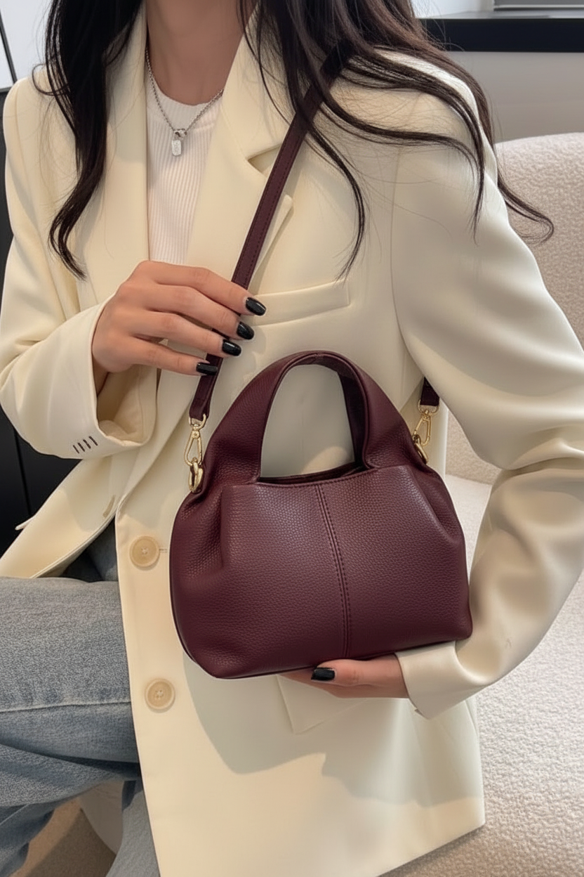 Sac à main Hobo Bordeaux Petit