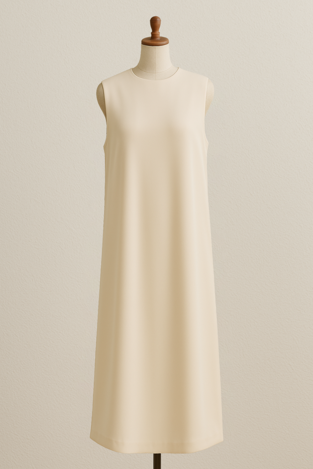Robe longue basique beige